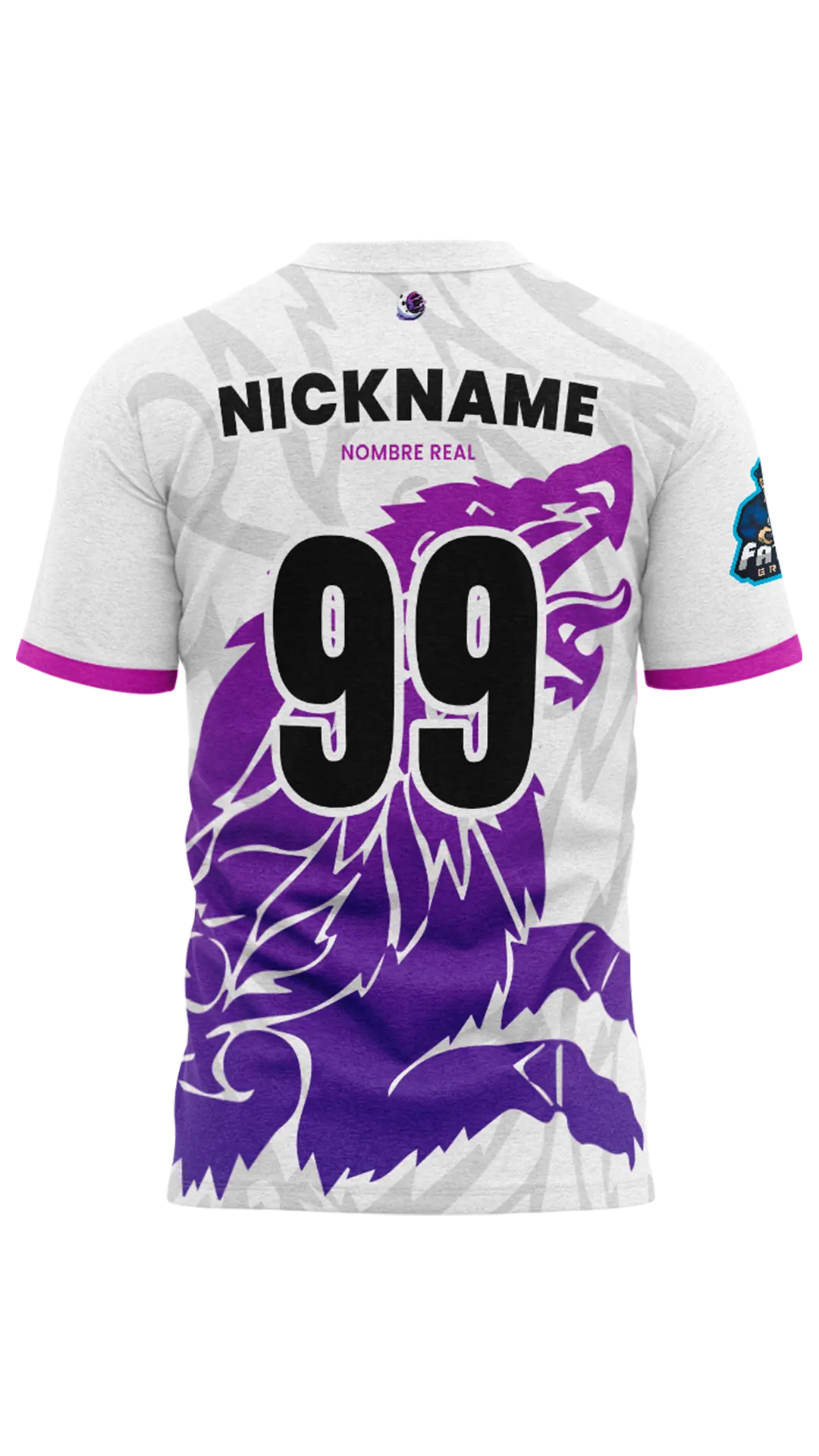 Camiseta Esport Corta White Team LunaHh Standard