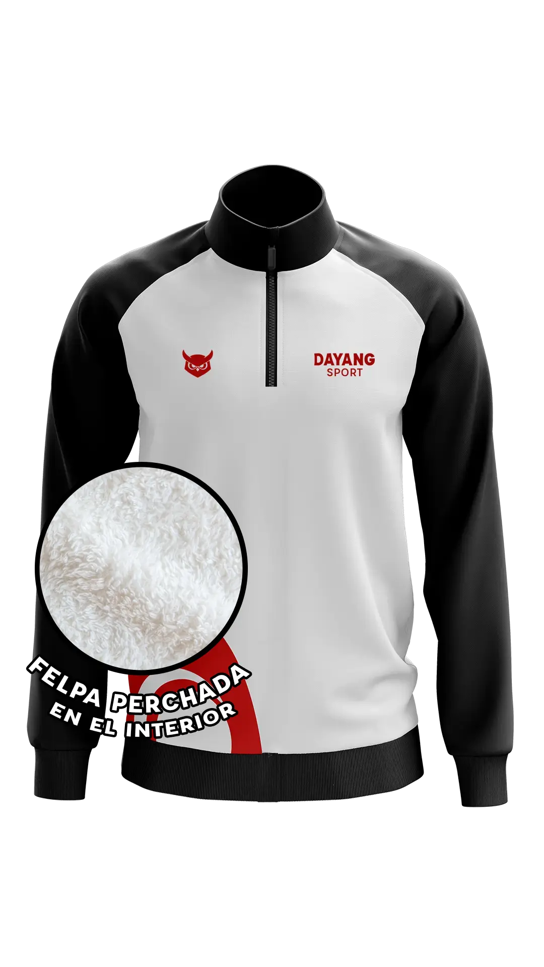 Chaqueta Técnica sin Capucha y Media Cremallera con Felpa - Kids